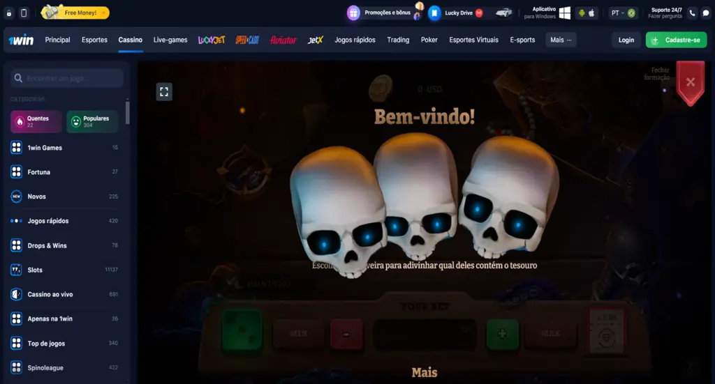 Piratas de Briga 1Win Jogo