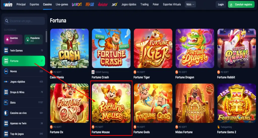 Rato da Sorte 1Win Jogo